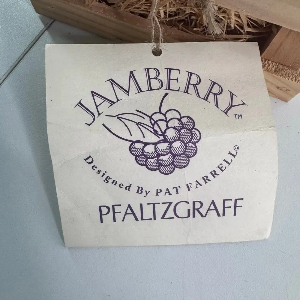 Vintage Pfalzgraff Jamberry Grapes Candle Holder Votive Rare Pat Ferell